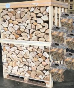Kiln Dried Ash Logs Large Crate Plus 6 Bags Of Kindling